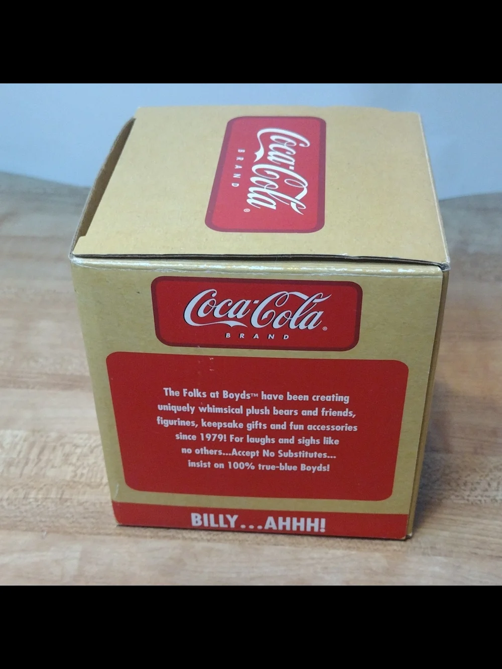 Boyds Bears Coca Cola Billy Ahhh 919904 First Edition 1E Crossover Boxed Mint